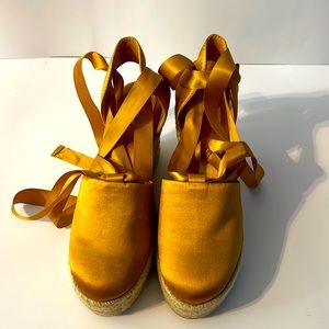 New Tory Burch Golden Fry Espadrille